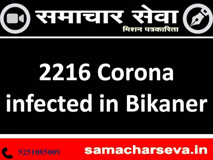 2216 corona infected in Bikaner