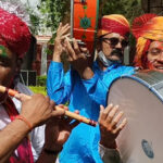 Holi celebrated at the Collector's residence with the beat of Chang and Dhol