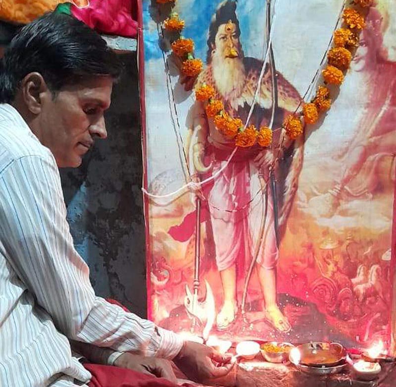 1100 lamp lights on Lord Parshuram's birthday celebration