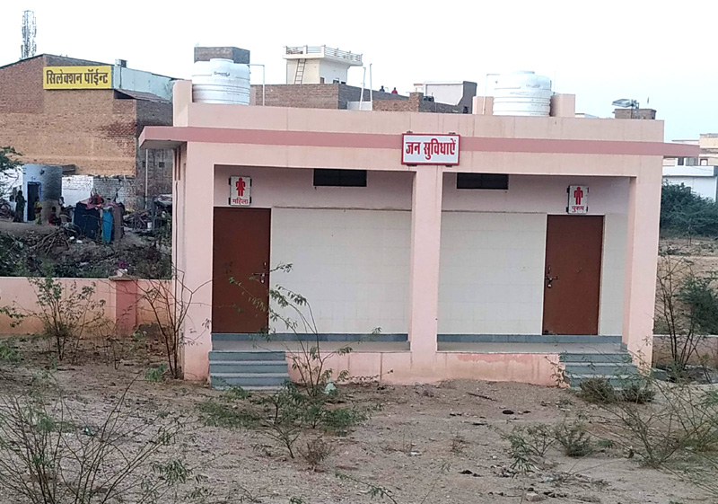 Toilets built in Shrinaganechi ji temple complex are still waiting to open