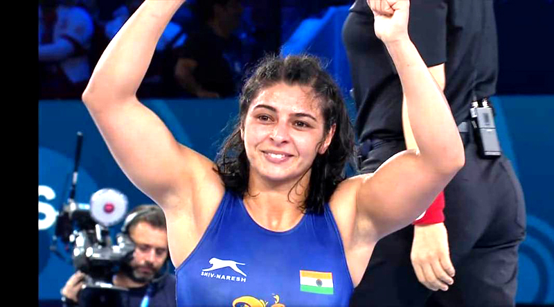 Bikaner Railway player Sarita won bronze medal in wrestling