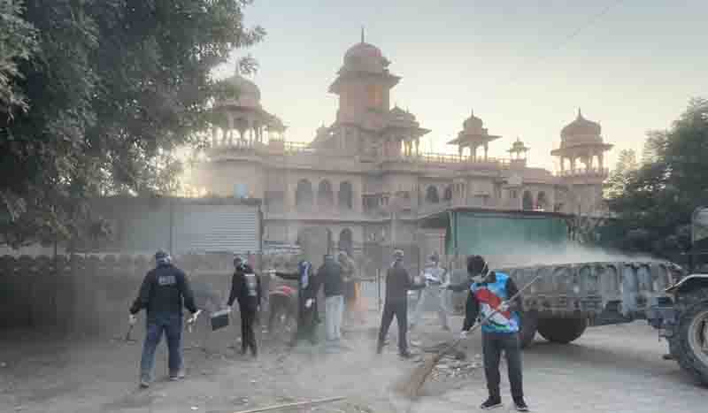 Welcomed the new year by doing shramdan in the court premises