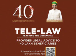 40 lakh beneficiaries empowered with pre-litigation advice under Tele-law program of Ministry of Law & Justice
