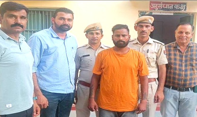 Youth Vishala of Rampura Basti arrested with illegal pistol and bullets