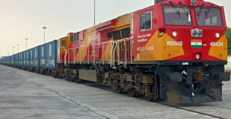 Bikaner Railway Division's first polypropylene laden container train leaves for Mumbai