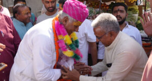 Jethanand-Vyas-welcomed-in-Bhairav-Temple-Phalodi-1-300x160 भैरव मंदिर फलोदी में हुआ जेठानंद व्यास का स्वागत