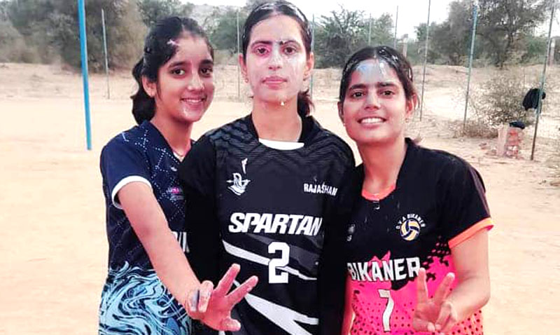 Bhavana, Mumal, Roshana selected at national level in volleyball.