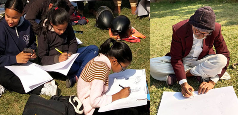 Manish, Ramkumar, Krishna Pulkit, Sangeeta, Kamal, Vimala topped in road safety poster.