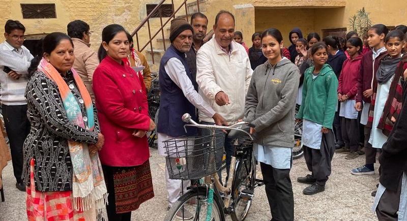 Free bicycles handed over to school girls