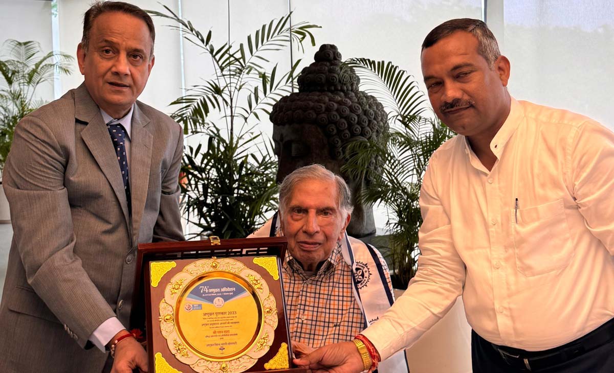 Industrialist Ratan Tata awarded the Anuvrat Award