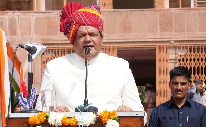 Sumit Godara hoisted the tricolor flag in Bikaner