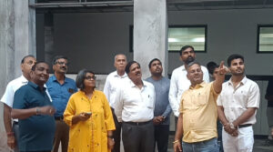 Collector Namrata inspected the medicine wing under construction at PBM