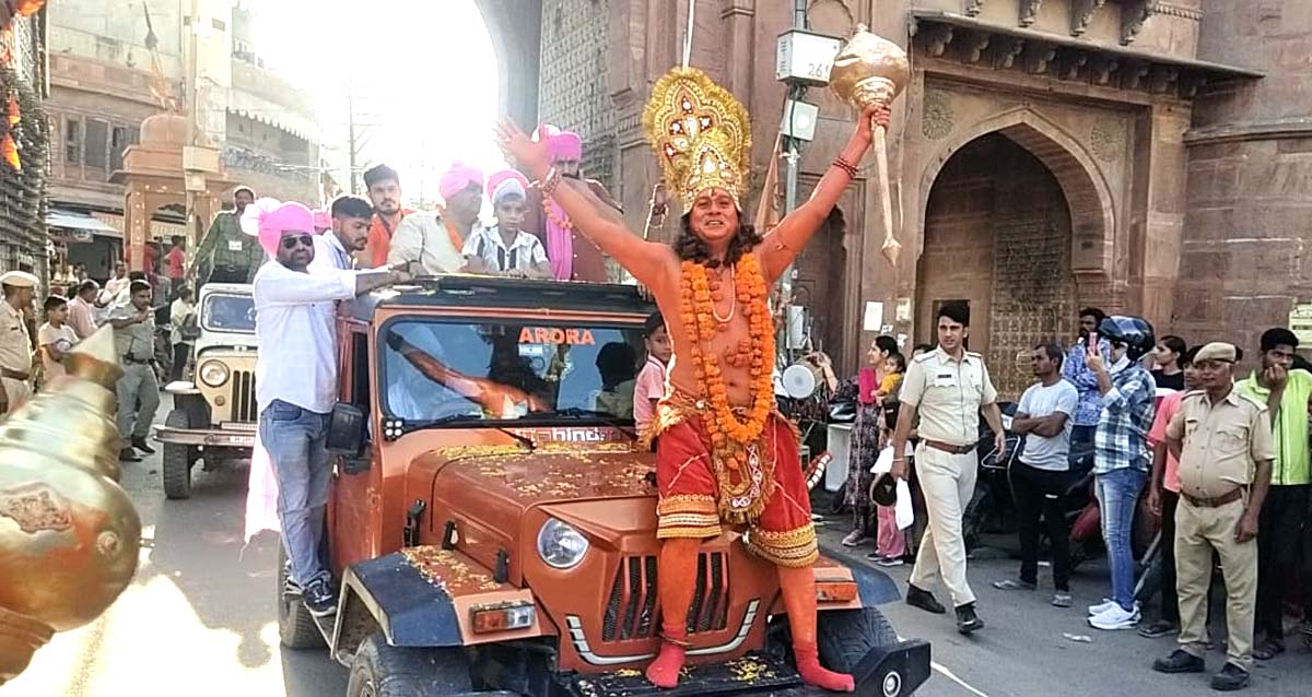 Salim Bhati plays the role of Hanuman in Ramleela