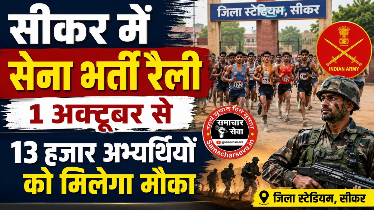 Army recruitment rally in Sikar starts October 1; 13,000 candidates to get an opportunity