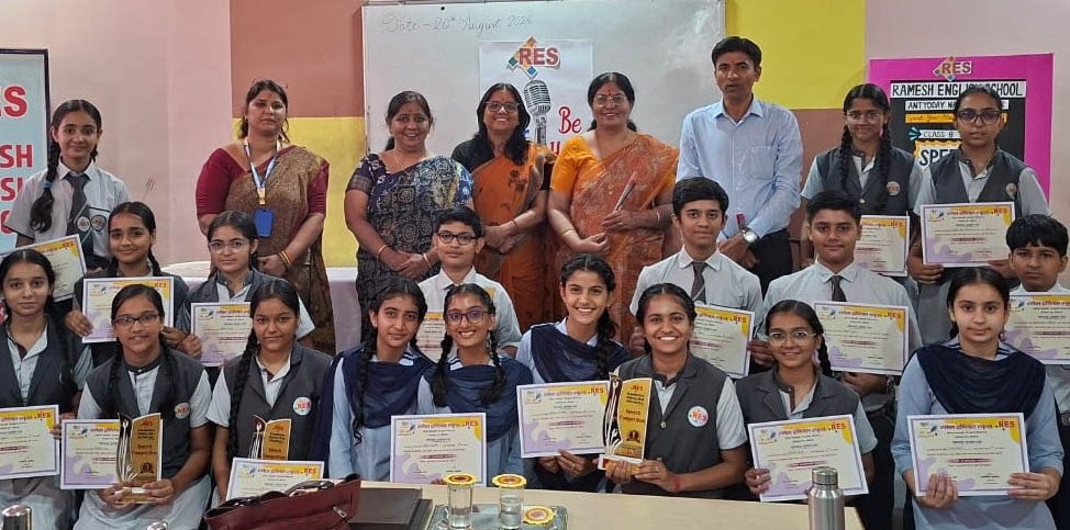 Priyanka Chandelia secured the top spot in the speech competition.