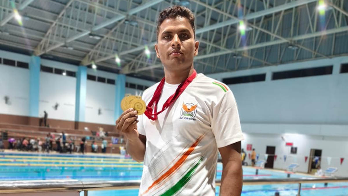 Sahi Ram won three gold medals in para-swimming.